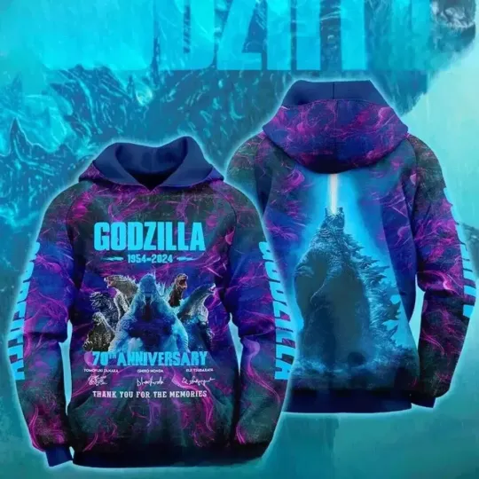 god zilla Movie 70th Anniversary Hoodie 3D Hoodie