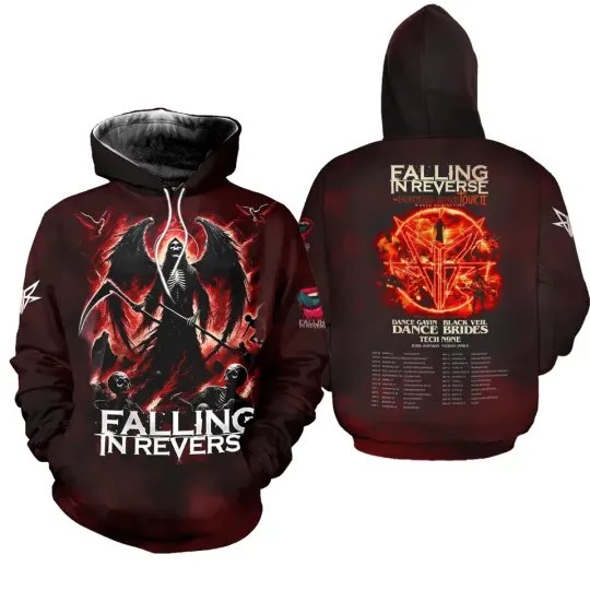 Falling In Reverse The Popular Mons Tour With Guest 2024 Hoodie 3D