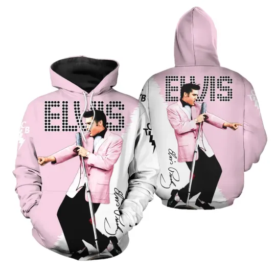 Discover Elvis Presley 3D Hoodie, Elvis Presley King Of Rock and Roll Shirt