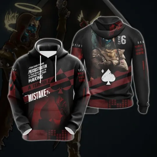 Destiny Cayde-6 Unisex 3D T-shirt Zip Hoodie Pullover Hoodie
