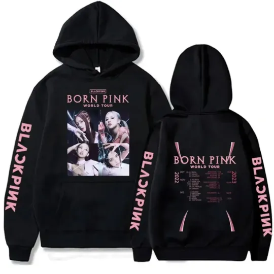 Black pink Hoodie, Kpop Born Pink 3D Hoodie