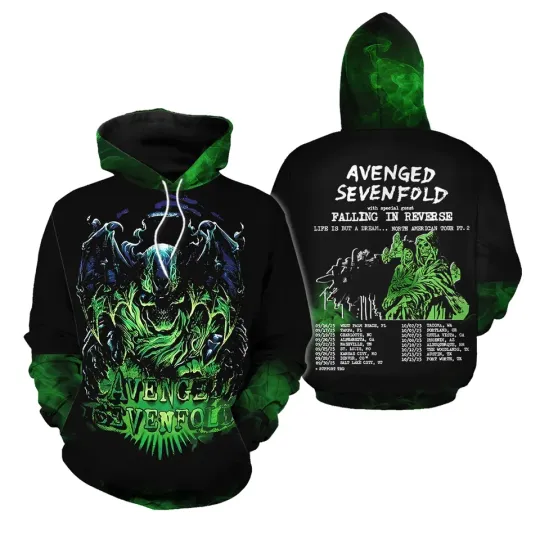 Discover Avenged Sevenfold Life Is But A Dream North Hoodie 3d