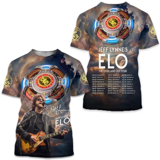 Jeff Lynne ELO The Over and Out Tour 3D T-Shirt