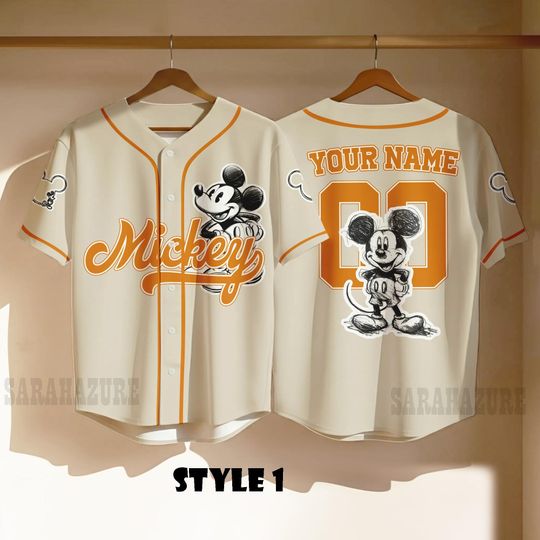 Discover Custom Mickey Mouse Baseball Jersey: Disneyland Magic Kingdom Shirt