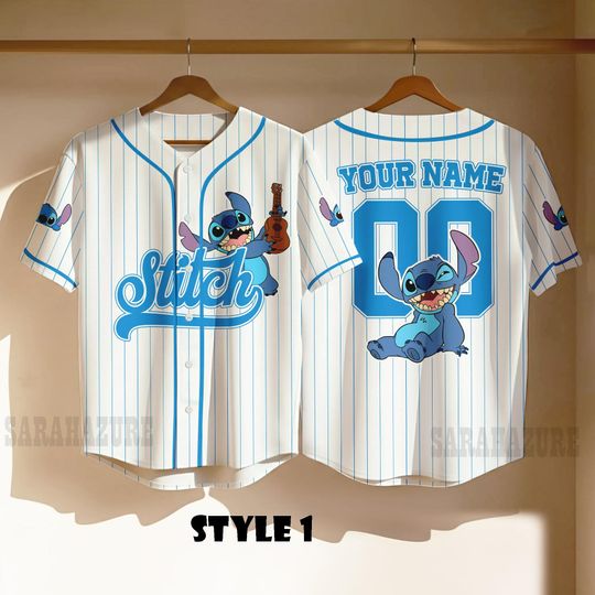 Discover Custom Disney Stitch Baseball Jersey, Disney Lilo & Stitch Movie Jersey Shirt