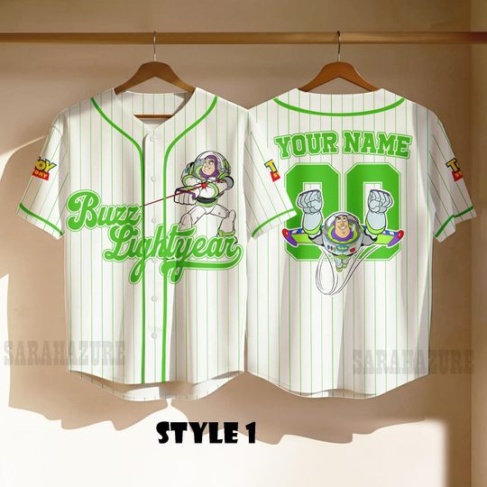 Discover Custom Buzz Lightyear Baseball Jersey: Toy Story Pixar Fan Apparel