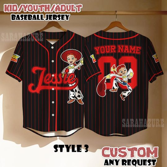 Discover Custom Jessie Baseball Jersey: Toy Story Fan Pixar Apparel