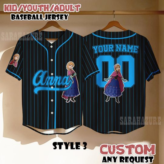 Discover Custom Anna Baseball Jersey, Disney Princess Crew Jersey, Ice Queen Sister Shirt