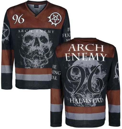 Bravado Men's Demon Skull Mesh Hockey Jersey Arch Enemy Melodic Death Metal