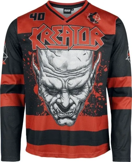 Kreator Hockey Jersey Mesh Metallic Band Merch