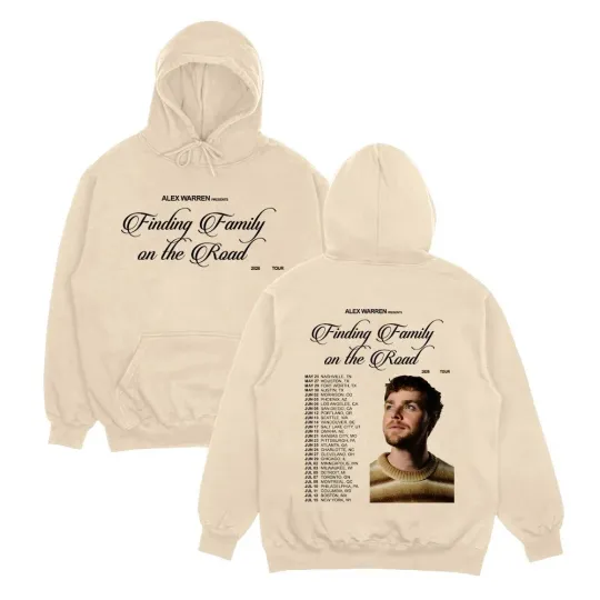 Discover Alex Warren Finding Family on The Road 2026 Unisex Hoodie