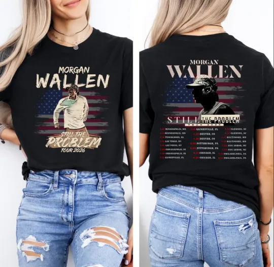 Discover Wallen Still The Problem Tour 2026 Front and Back T Shirt Tee