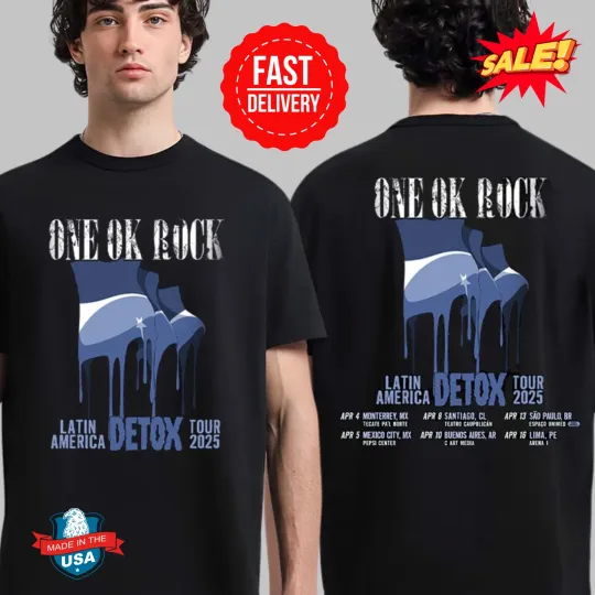 Discover One Ok Rock Detox Latin America Tour 2025 Tour Dates Two Sides Classic T-Shirt