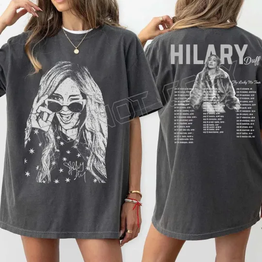 Discover Hilary Duff the Lucky Me Tour 2026 T-shirt Unisex Tee