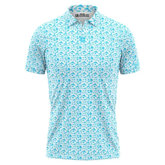 Discover Syndicate Deep Blue Sea Performance Polo