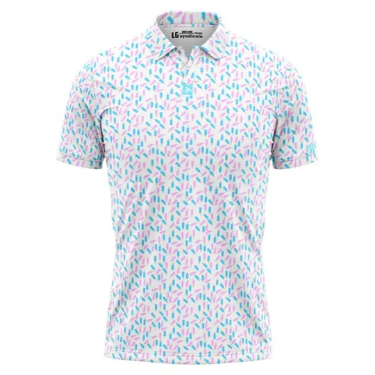 Discover Syndicate Cool Blue Popsicle Performance Polo