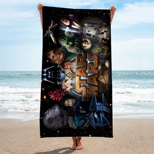 Discover Disney Star Wars Beach Towel, Darth Vader Bath Towel, Disney Movie Beach Towel, Disney Beach Towel, Disney Gift