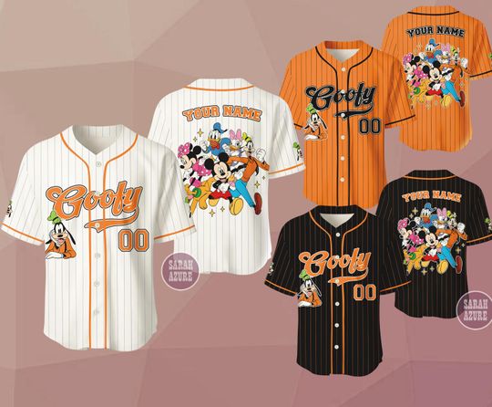 Discover Custom Goofy and Friends Baseball Jersey, Matching Group Jersey Shirt, Cartoon Baseball Team, Disney Birthday Shirt