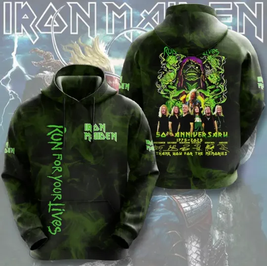 Iron Maiden 50th Anniversary 1975-2025 3D Hoodie
