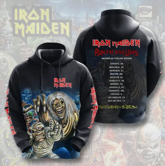 Iron Maiden Run For Your Lives 2026 3D Hoodie