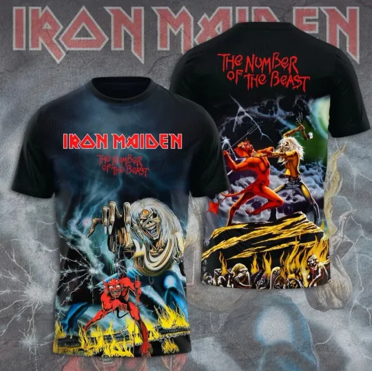 Discover 1Iron Maiden Inspired Run For Your Lives World Tour 2025 3D T-Shirt