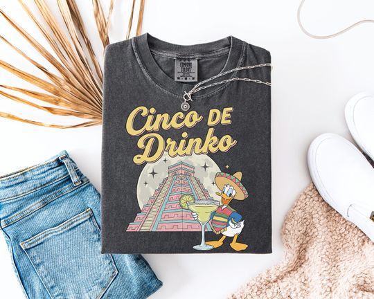 Discover Epcot Inspired Cinco De Mayo T-Shirt, Mexico Pavilion Theme Park Tee, Retro Three Caballeros Shirt, Matching Family Vacation