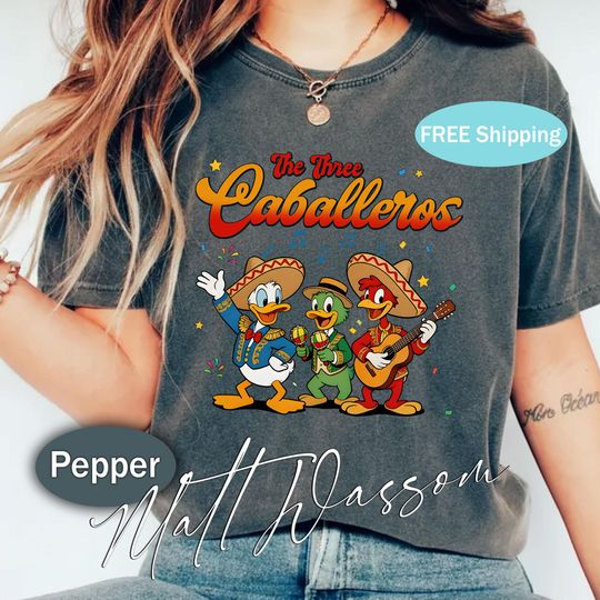 Discover Cinco De Mayo Three Caballeros Shirt, Donald Duck Jose Panchito Fiesta Shirt, Mexican Fiesta Party Outfit, Disney Caballeros Gift