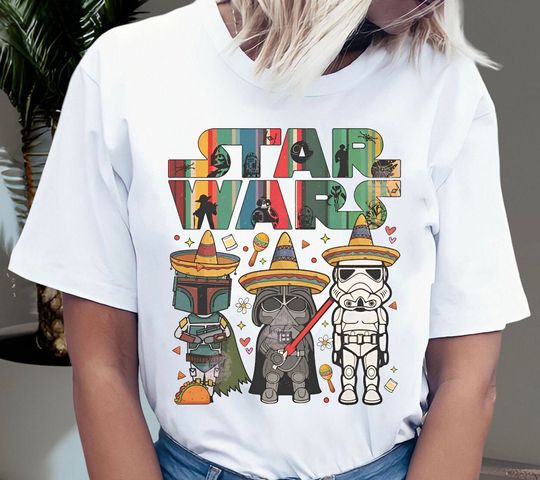 Discover Vintage Disney Star Wars Matching Cinco De Mayo Shirt | Funny Darth Vader Stormtrooper T-Shirt | Galaxy'S Edge Tee | Disneyland Trip
