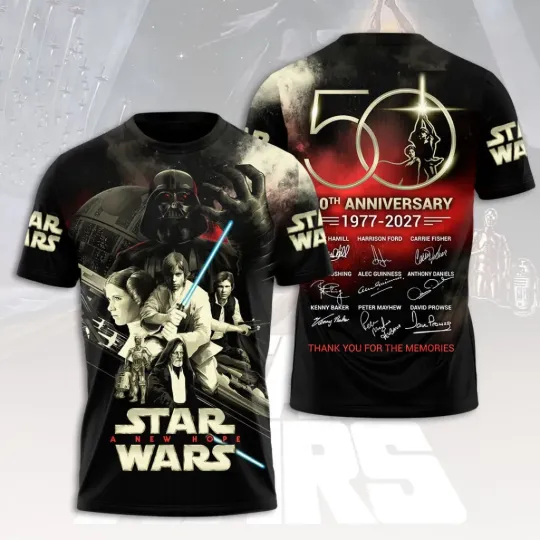 Discover Star Wars 50th Anniversary 3D Apparel T-Shirt