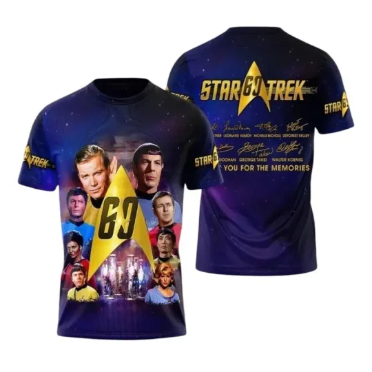 Discover Retro Space Crew 60th Anniversary 2026 3D All Over Print T-Shirt Sci-Fi Tee