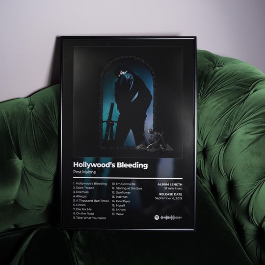 Post Malone Poster: 'Hollywood's Bleeding' Album Cover Poster