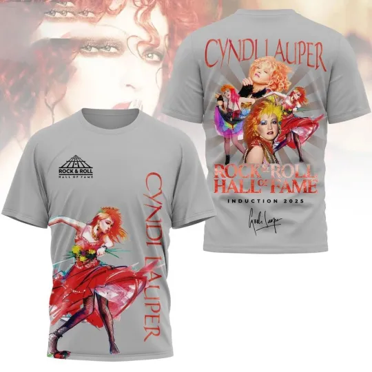 Discover Cyndi Lauper Rock And Roll Hall of Fame Induction 2025 3D Shirt