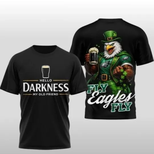 Discover Hello Darkness My Old Friend Fly Eagles Fly Shirt