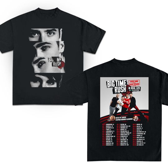 Discover Big Time Rush In Real Life Tour T-Shirt, Graphic Band Tee, Fan Gift, BTR Merch