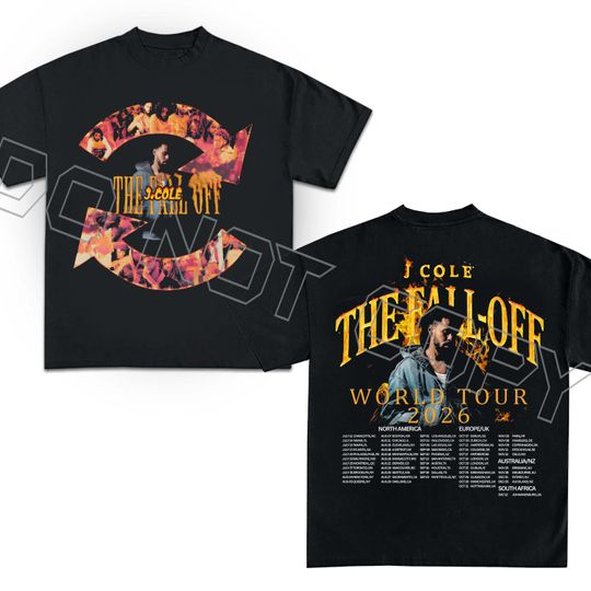 Discover J. Cole The Fall Off Tour 2026 Unisex T-Shirt