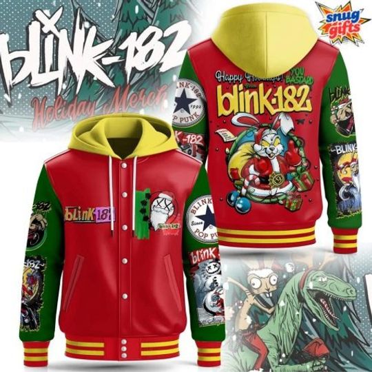 B182 Happy Holidays Limited Edition Hooded Varsity Jacket