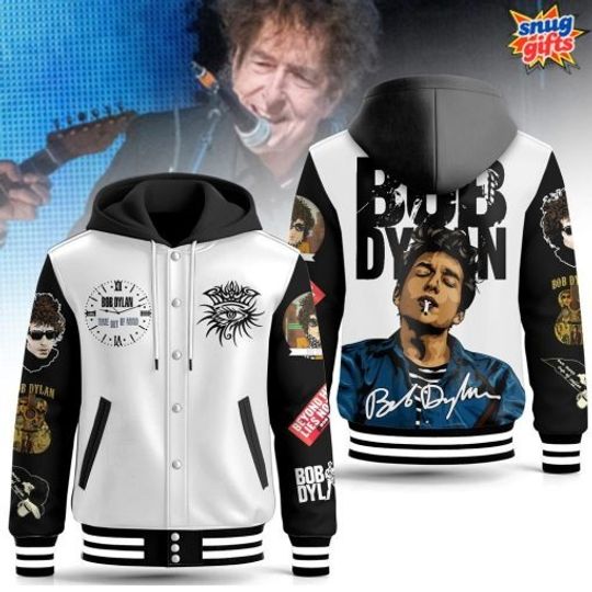Bob Dylan Iconic Tribute Hooded Varsity Jacket