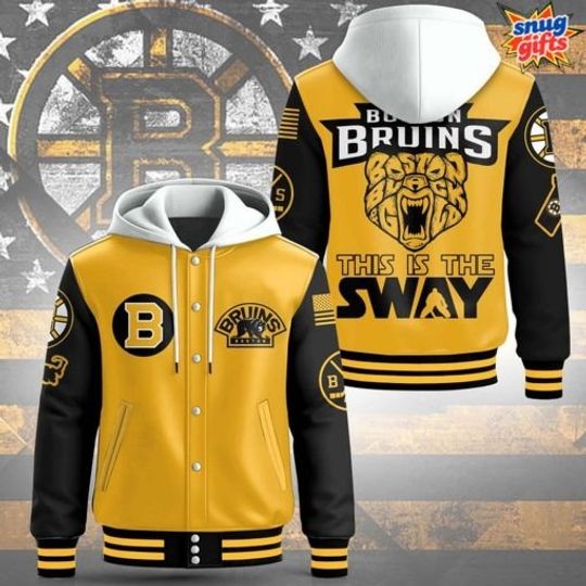 Boston Bruins ‘This Is The Sway’ Hooded Baseball Jacket