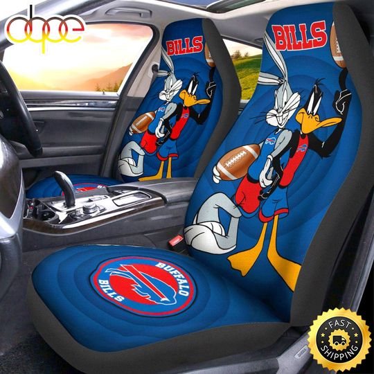 Buffalo Bills Bugs-Bunny With Daffy Duck Car Seat Covers