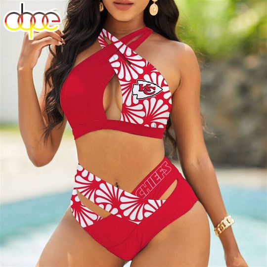Discover Chiefs Kansas City Crisscross Swimsuit, Beach Swimsuit, Gift For Fan, Women