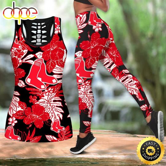 Discover Boston Red Sox Hawaiian Women Tank Top & Leggings