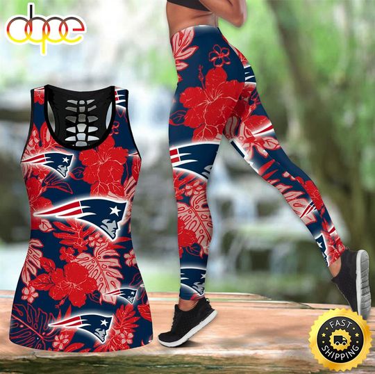 New England Patriots Hawaiian Women Tank Top & Leggings