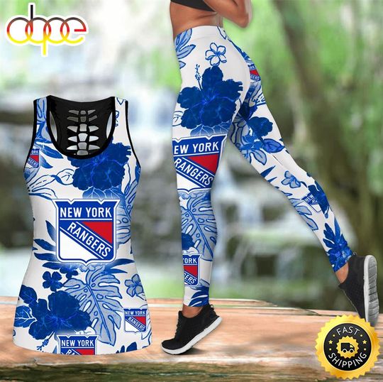 New York Rangers Hawaiian Women Tank Top & Leggings