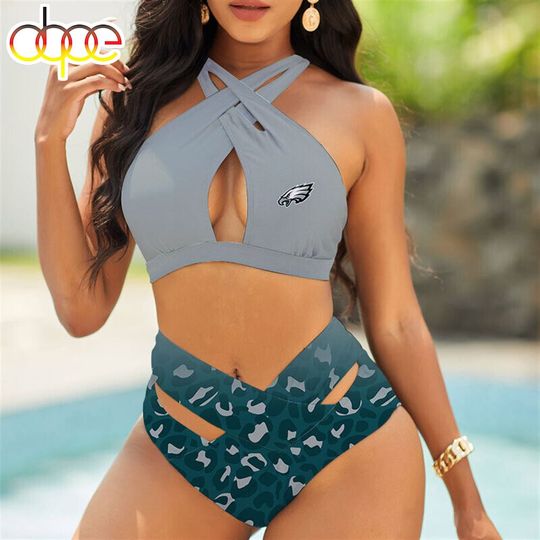 Philadelphia Eagles Crisscross Swimsuit, Beach Swimsuit, Gift For Fan, Women