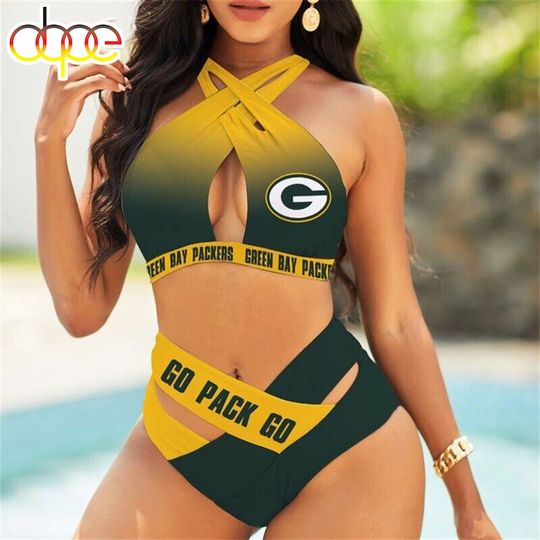 Discover Green Bay Packers Crisscross Swimsuit, Beach Swimsuit, Gift For Fan, Women