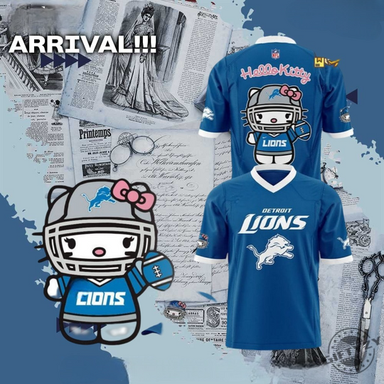 Hello Kitty X Detroit Lions football Football Football Jersey