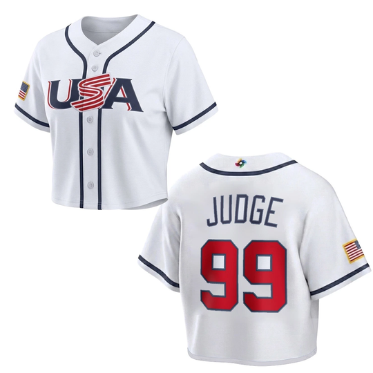 Discover Aaron Judge #99 USA Baseball 2026 World Baseball Classic Crop Top TShirt