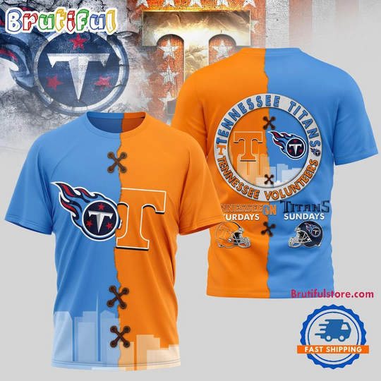Discover Tennessee Titans x Tennessee Volunteers Limited Edition 3D Shirt