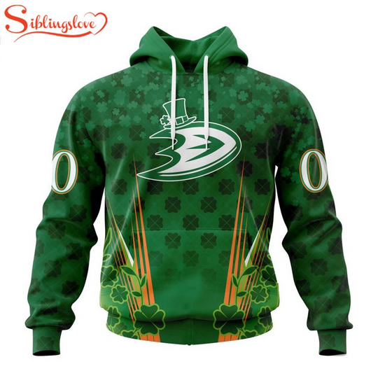 Custom Name And Number Anaheim Ducks Green Patrick 3D Hoodie