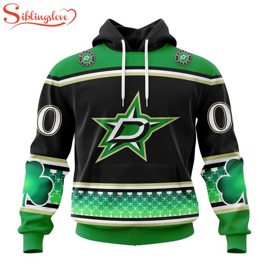 Custom Name And Number Dallas Stars Patrick 3D Hoodie